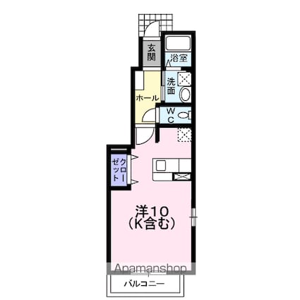 ヴィラフィールドⅡ[1R/30.98m2]の間取図