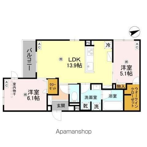 クラシスト勝山北の間取り写真