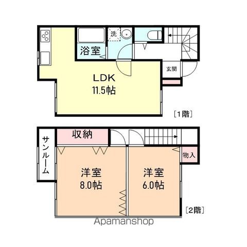 アモーレ本町A棟の間取り写真