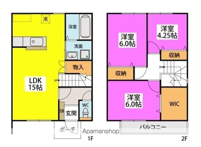 鹿児島本線 九産大前駅 徒歩9分 2階建 築2年の間取り写真