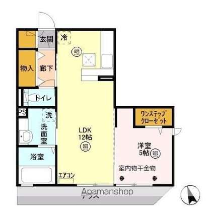 アーバンロック[1LDK/43.26m2]の間取図