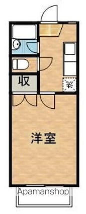 グランドハイツ光陽台１００８[1K/23.19m2]の間取図