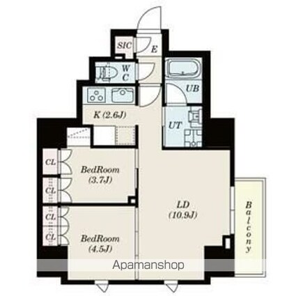 ＳーＲＥＳＩＤＥＮＣＥ日本橋馬喰町Ａｅｒｅ[3SDK/52.73m2]の間取図