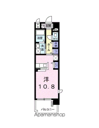 八反丸ビルⅡ[1K/31.5m2]の間取図