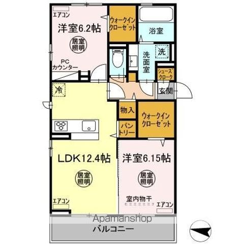 DーROOM朝日の間取り写真