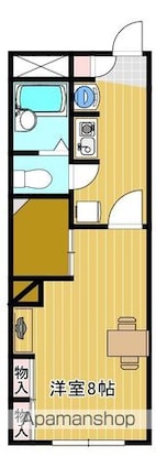 フォレストン[1K/22.35m2]の間取図