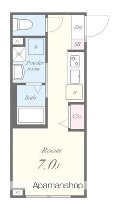 コルビジェＩＶ[1R/20m2]の間取図