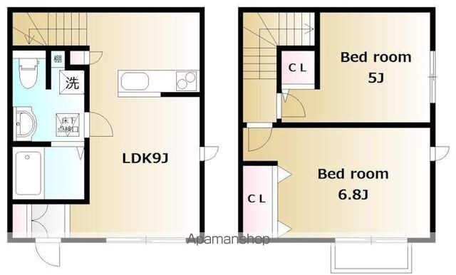 ルエン[2LDK/49.68m2]のリビング・居間