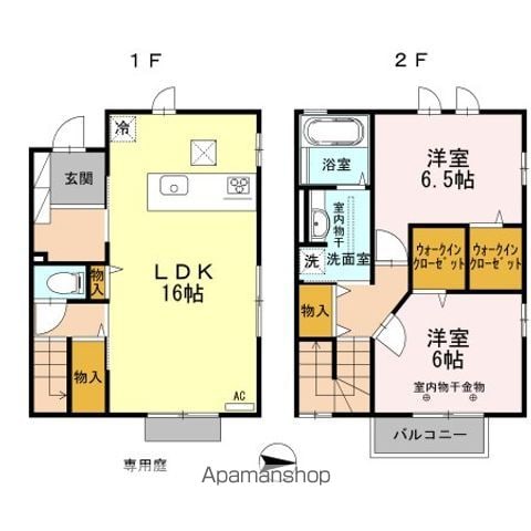 DーROOM梨の木 B棟の間取り写真