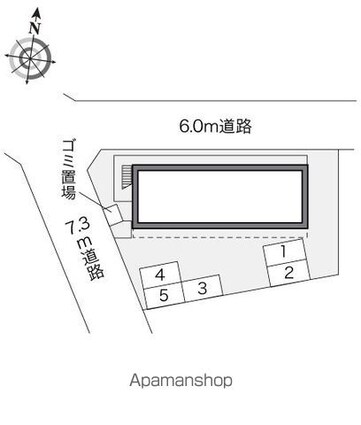 レオパレス上北台[1K/19.87m2]の配置図