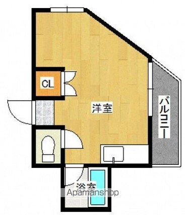 広島県広島市中区吉島新町２丁目[1R/18.31m2]の間取図