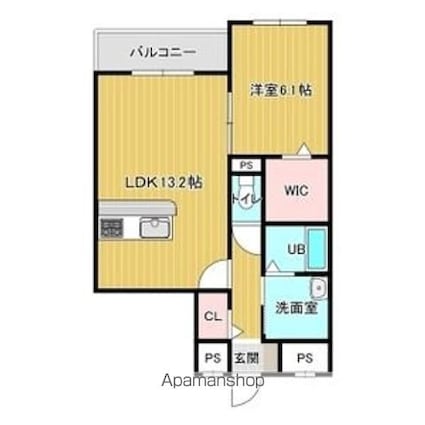 Ａｍｕ．Ｋ[1LDK/47.2m2]の間取図
