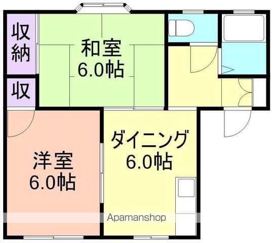 【和歌山市津秦のアパートの間取り】