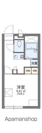 レオパレスブルースカイⅡ[1K/20.28m2]の間取図