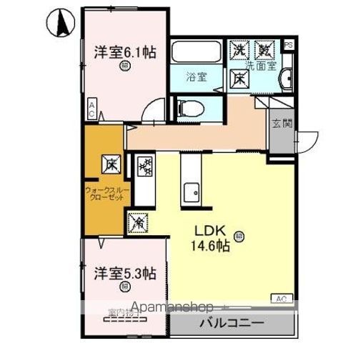 和歌山市四番丁のアパートの間取り