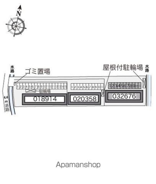 レオパレスＩＮＢＥ　Ⅲ[2DK/49.2m2]の配置図