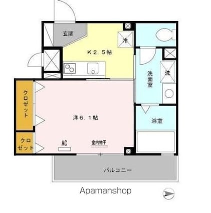 Ｃｈｅｒｒｙ　Ｃｏｕｒｔ[1K/26.46m2]の間取図