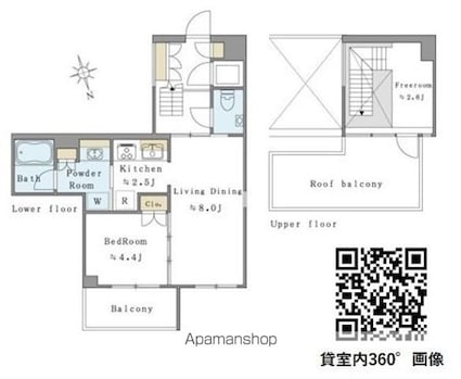 Ｂｒｉｌｌｉａ　ｉｓｔ　西麻布霞町[1LDK/52.43m2]の間取図