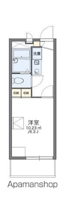 レオパレス光が丘[1K/19.87m2]の間取図