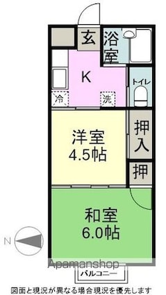 グリーンヒル[2K/29m2]の間取図