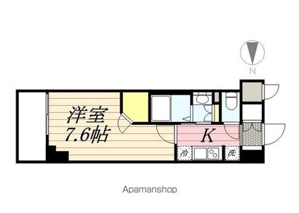 ジニア深川住吉[1K/25.26m2]の間取図