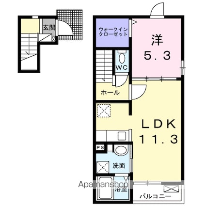フィールドヒル　安曇野Ⅰ[1LDK/43.47m2]の間取図