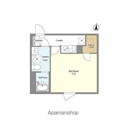 ネオアーバンレジデンス沼袋[1K/25.14m2]の間取図