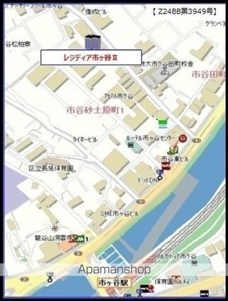 レジディア市ヶ谷Ⅱ[1K/35.19m2]の配置図