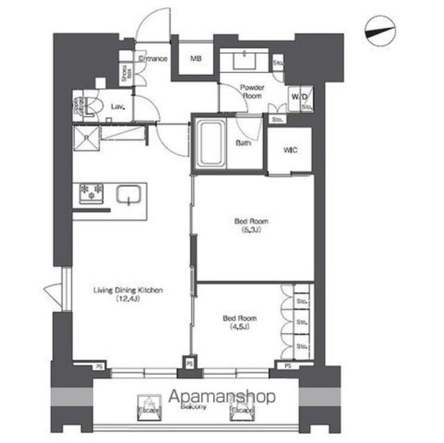 コンフォリア東陽町[2LDK/52.18m2]の間取図