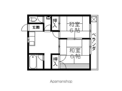 津々美荘[2DK/29.16m2]の間取図