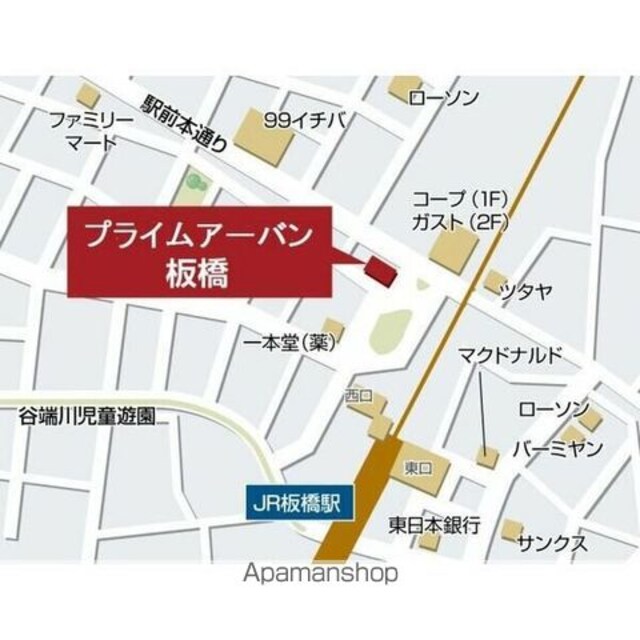 プライムアーバン板橋[1K/24.81m2]の配置図