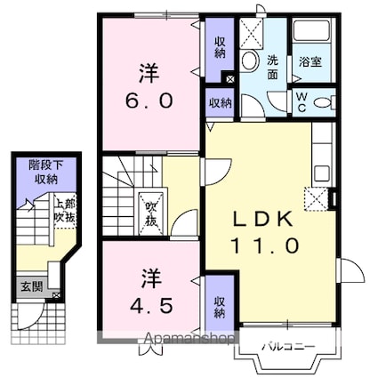 ミルト下島[2LDK/60.19m2]の間取図