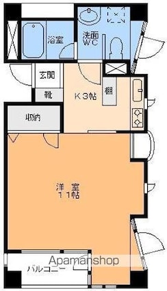 エル・エディフィシオＥ－２[1K/38.07m2]の間取図