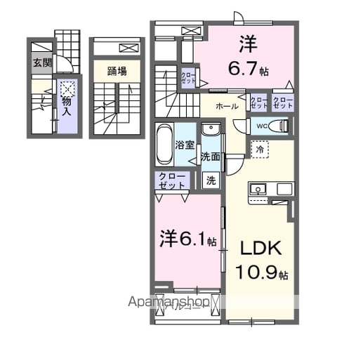 ルチル　Ⅵの間取り