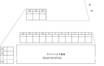 リバーハイツ有本[3DK/48.25m2]の配置図