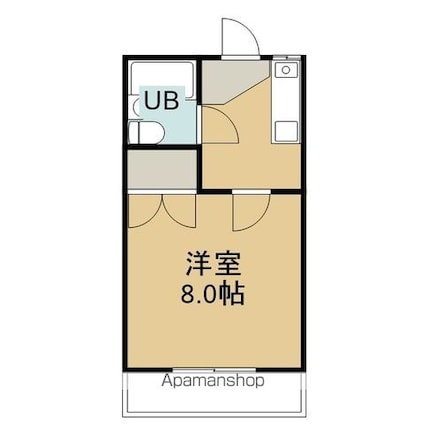 ミユキハイツ[1K/23.1m2]の間取図