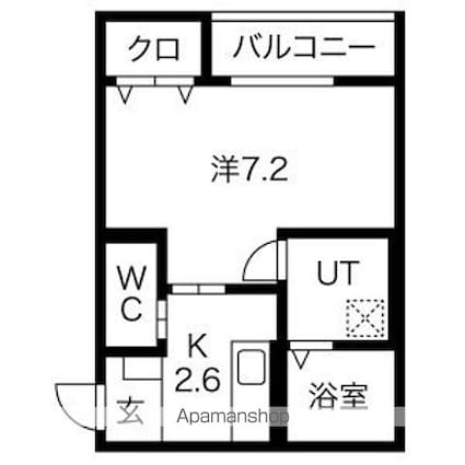 プラザドゥシャレー[1K/27.02m2]の間取図
