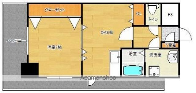 【福岡市博多区千代のマンションの間取り】