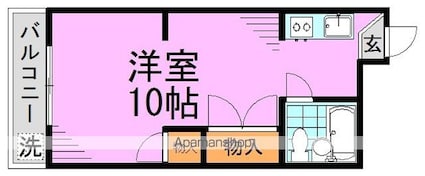 東京都杉並区高円寺南３丁目[1R/24.6m2]の間取図