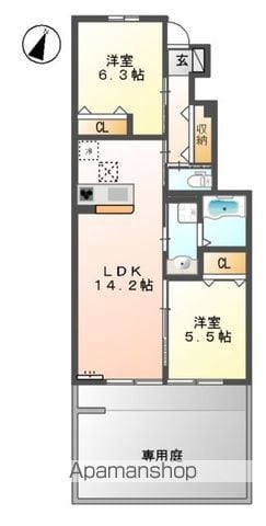 国分寺市高木町のアパートの間取り