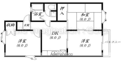 カーサデソル守山[3DK/49.68m2]の間取図