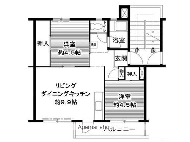 和歌山市善明寺のマンションの間取り