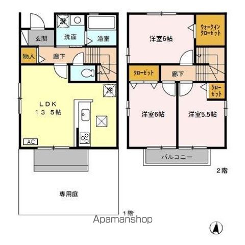金沢市 2階建 築20年の間取り写真