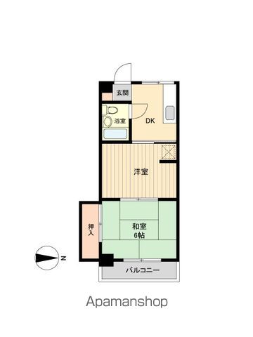 新宿区新宿のマンションの間取り