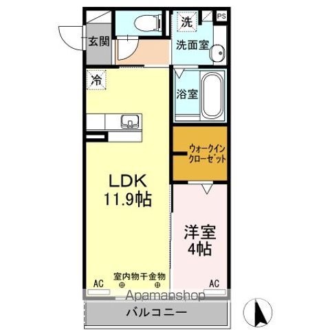 DーROOM元魚の間取り写真