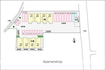 エレガンシア・ブローテⅠ[1LDK/44.7m2]の配置図
