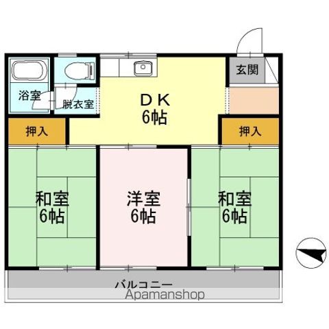 長瀬第三マンションの間取り写真