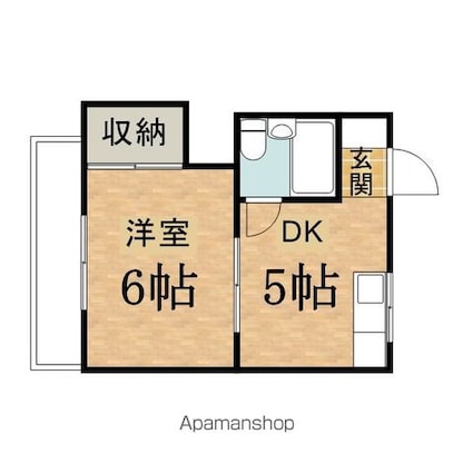 コーポ吉田[1DK/28.81m2]の間取図