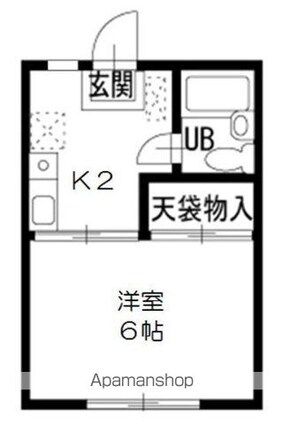ヒルトップＴ＆Ｙ[1K/19.87m2]の間取図