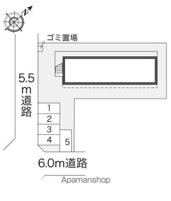 レオパレスＣｒｅａ[1K/20.28m2]の配置図